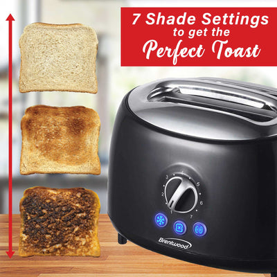 Brentwood TS-270BK Cool Touch 2-Slice Extra Wide Slot Toaster, Black