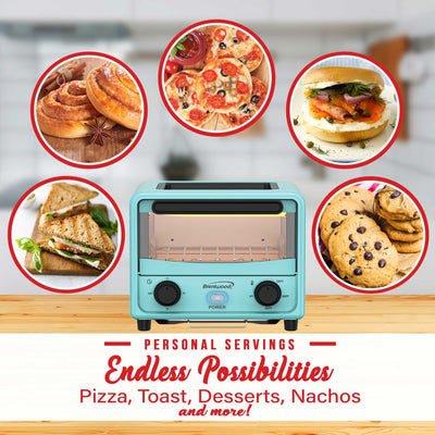 Brentwood TS-3430BL 3 Liter Mini Toaster Oven, Blue
