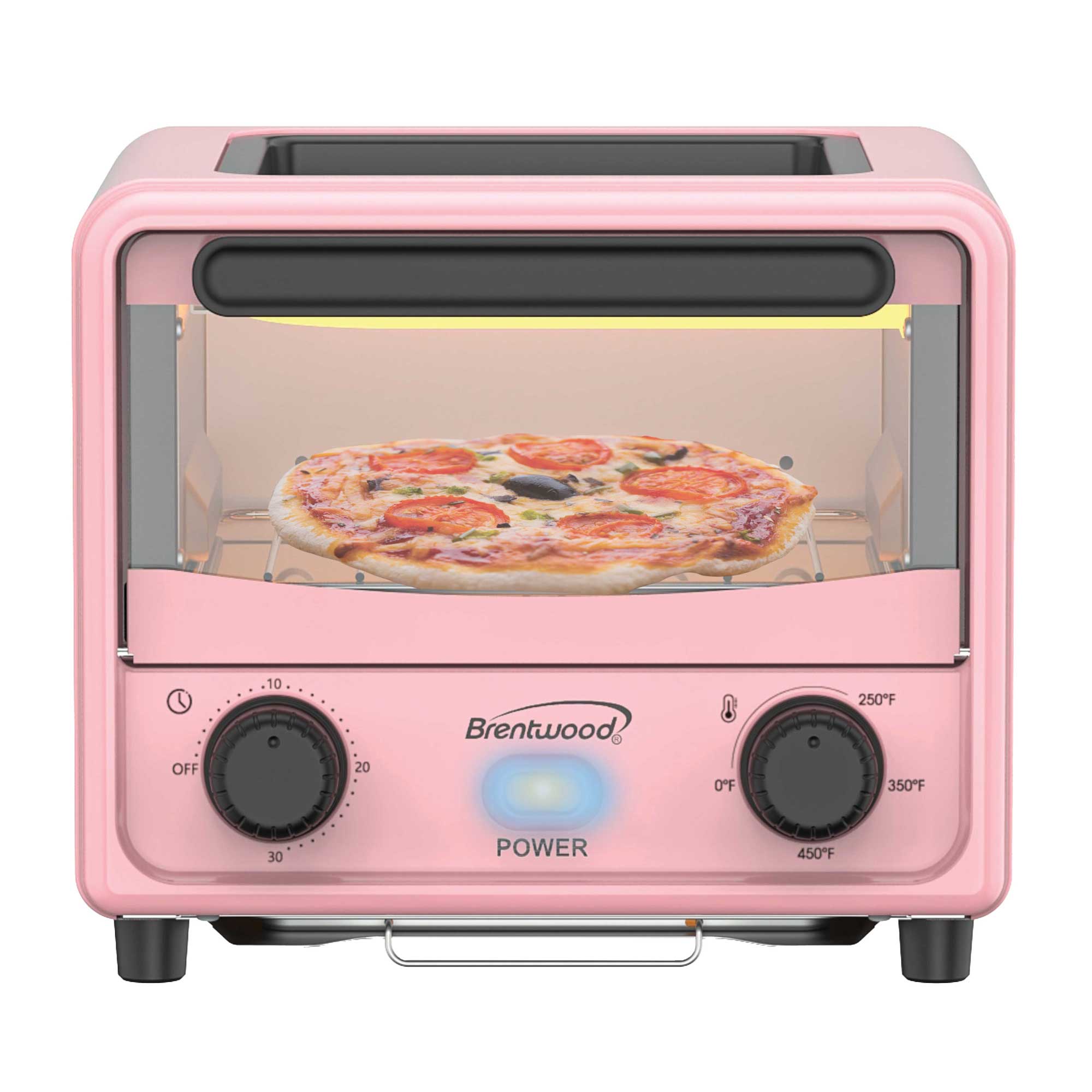 Brentwood TS-3430PK 3 Liter Mini Toaster Oven, Pink