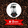 Brentwood TS-118S Cordless Electric Moka Pot Espresso Machine, 6-Servings