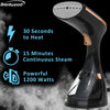 Brentwood MPI-42BK 1200W Portable Handheld Garment Iron Steamer for Clothes and More for Home, Office, and Travel, Black