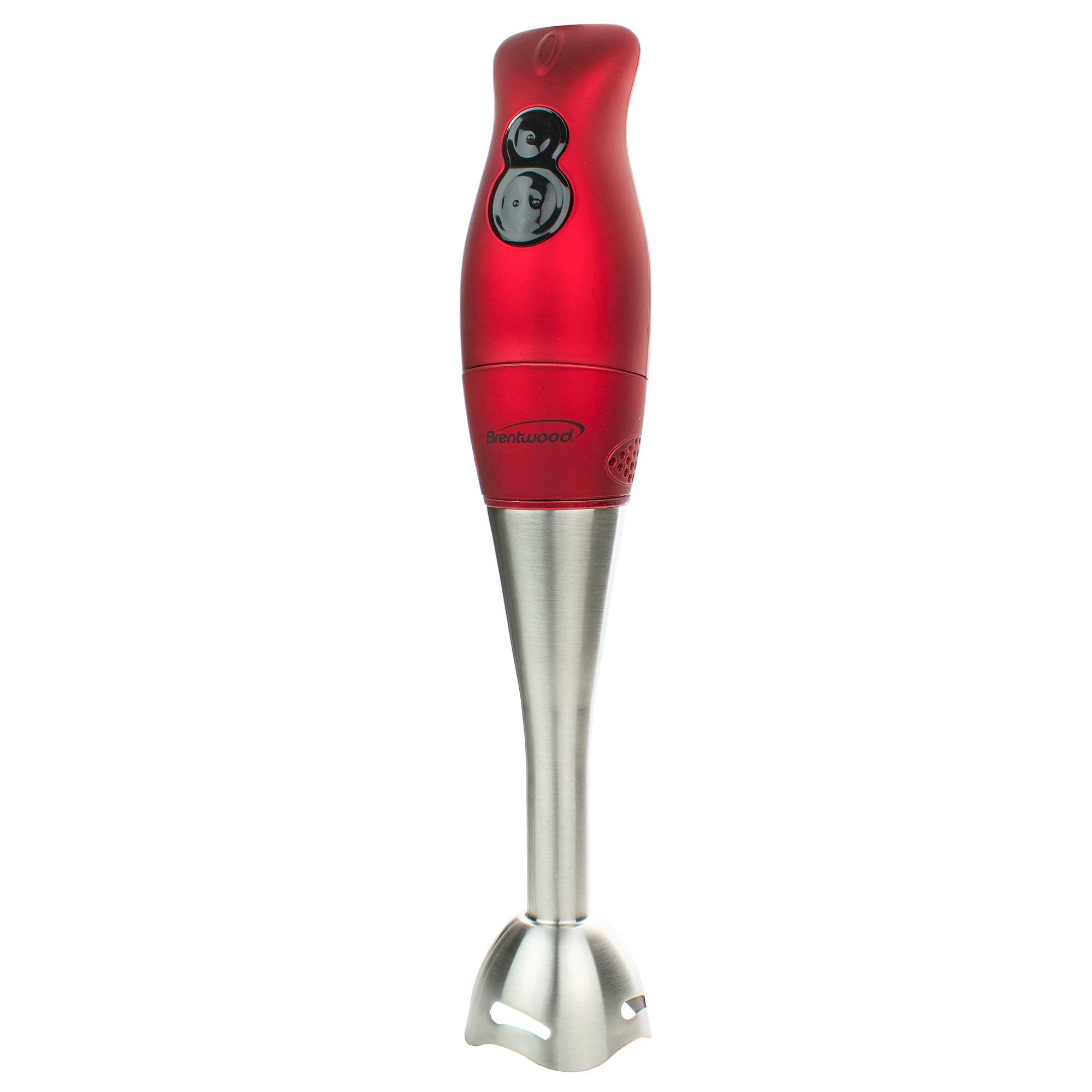 Brentwood HB-33R 2-Speed 200W Stainless Steel Hand Blender, Red