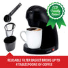 Brentwood TS-112B Single Serve Coffee Maker with Mug, Black