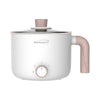 Brentwood HP-3170W 1.5-Liter Multi-Function Electric Hot Pot Cooker with Ceramic Non-Stick Coating, White