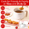Brentwood HP-3170W 1.5-Liter Multi-Function Electric Hot Pot Cooker with Ceramic Non-Stick Coating, White