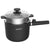 Brentwood HPS-3150BK 1.5-Liter Multi-Function Electric Hot Pot Cooker with Ceramic Non-Stick Ceramic Coating and Stainless-Steel Food Steamer, Black