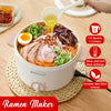 Brentwood HPS-3162W 1.5-Liter Multi-Function Electric Hot Pot Cooker with Ceramic Non-Stick Ceramic Coating and Stainless-Steel Food Steamer, White