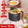 Brentwood HPS-3172BK 1.5-Liter Multi-Function Electric Hot Pot Cooker with Ceramic Non-Stick Ceramic Coating and Stainless-Steel Food Steamer, Black