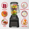 Brentwood Select JBS-500BK 10-Speed Countertop Blender with Pulse Button, 5.3-Cup Glass Jar, Stainless Steel Blades, Non-Slip Base, Dishwasher-Safe Parts, Black