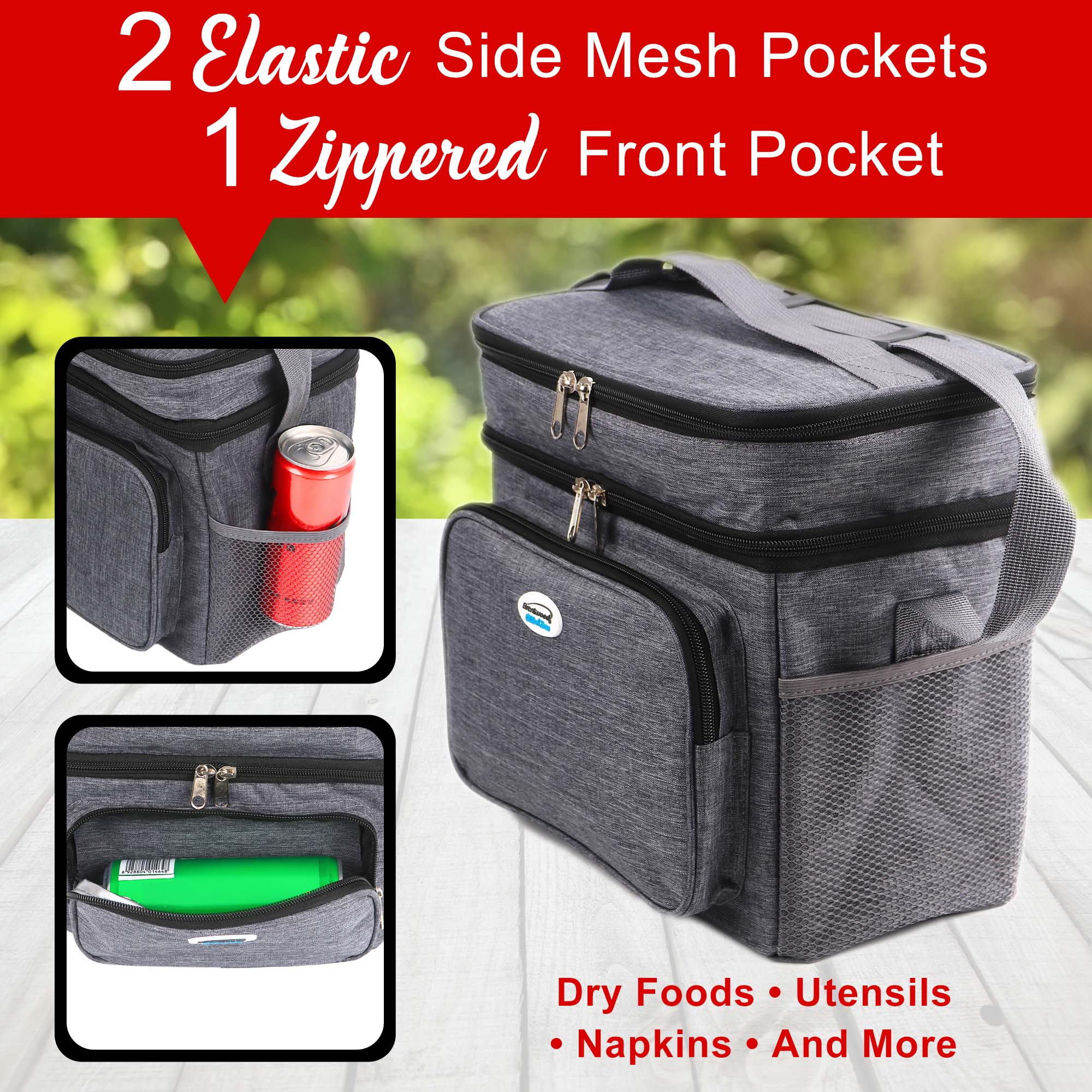 Lunch bag with removable best sale hard liner