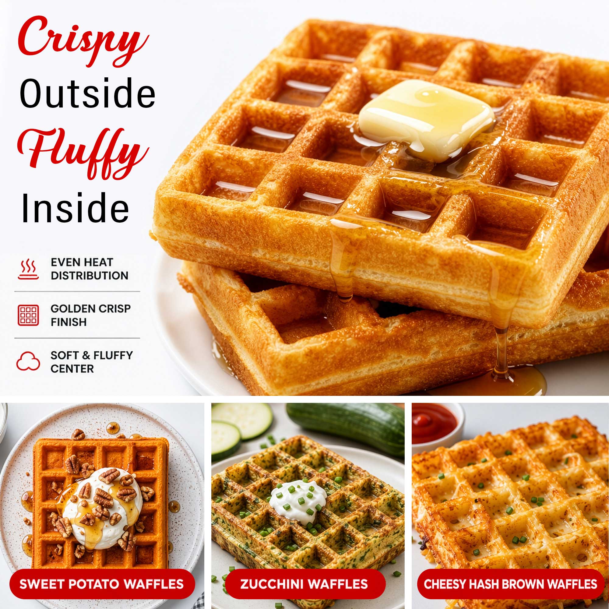 Coming Soon - Brentwood TS-244BK Electric Non-Stick 2-Slice Belgian Waffle Maker, Black