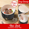 Brentwood HP-3250BK 2.5-Liter Multi-Function Electric Hot Pot Cooker and Food Steamer with Ceramic Non-Stick Ceramic Coating, Black