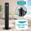 Brentwood F-32TBK 3-Speed 32-Inch Oscillating Tower Fan with 2-Hour Timer and Portable Carry Handle, Black