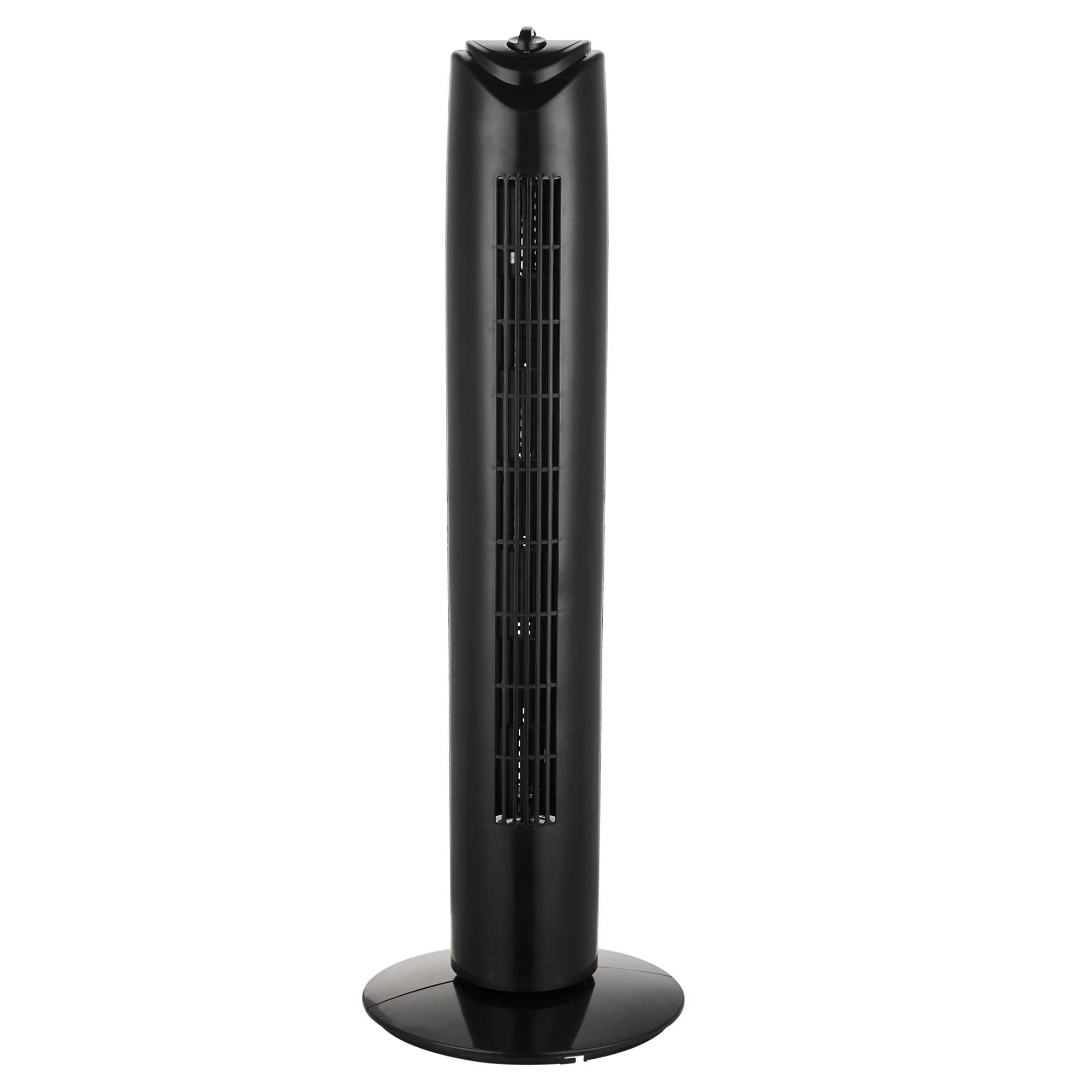 Brentwood F-32TBK 3-Speed 32-Inch Oscillating Tower Fan with 2-Hour Timer and Portable Carry Handle, Black