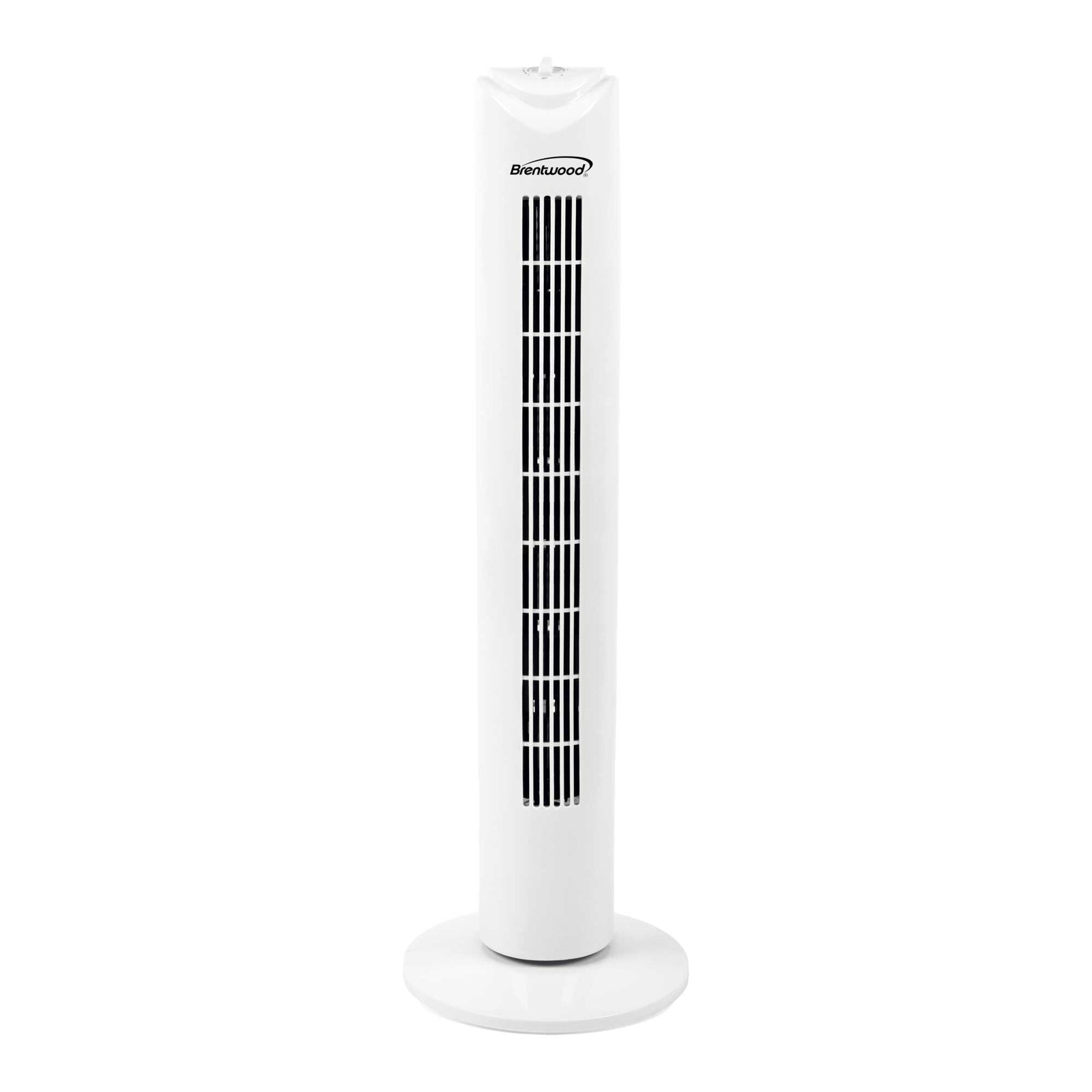 Brentwood F-32TW 32-Inch Portable Tower Fan with 3-Speeds, 16 FT/S Velocity, 60° Oscillation, 2-Hour Timer and Carry Handle, White