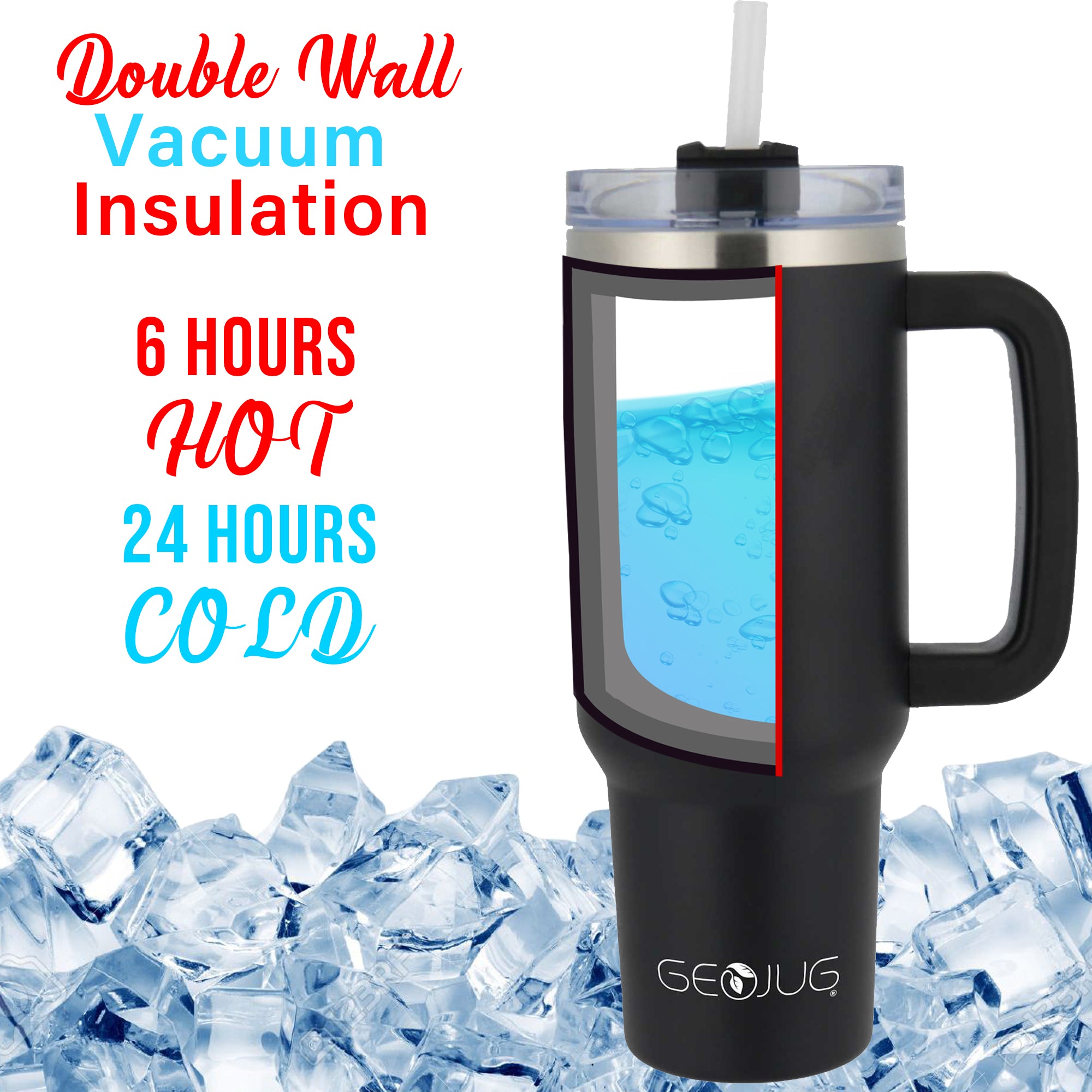 クリスマスファッション 40oz CMB-1200BK GEOJUG Brentwood Insulated Steel Stainless バッグ