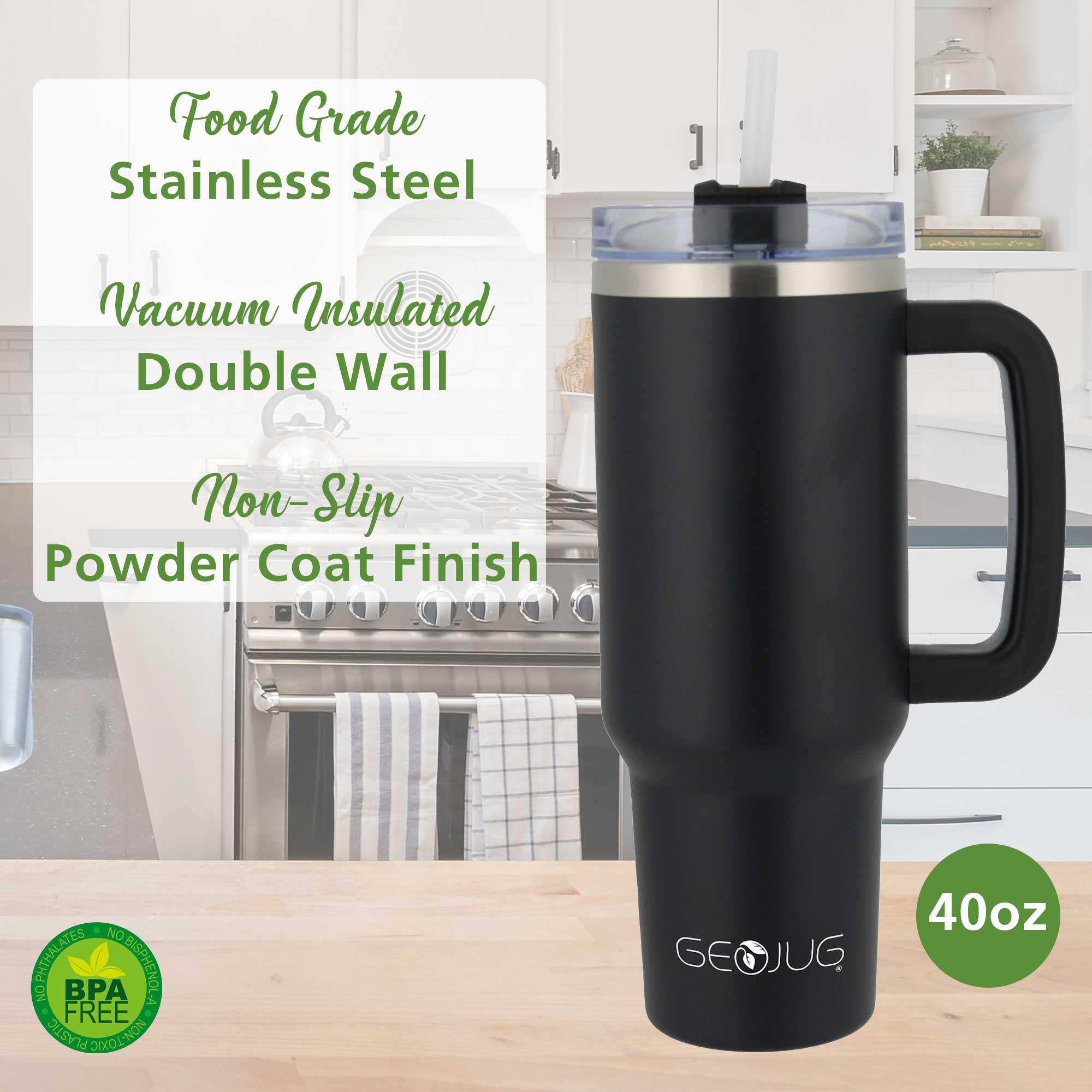 Brentwood GEOJUG CMB-1200BK 40oz Insulated Stainless Steel