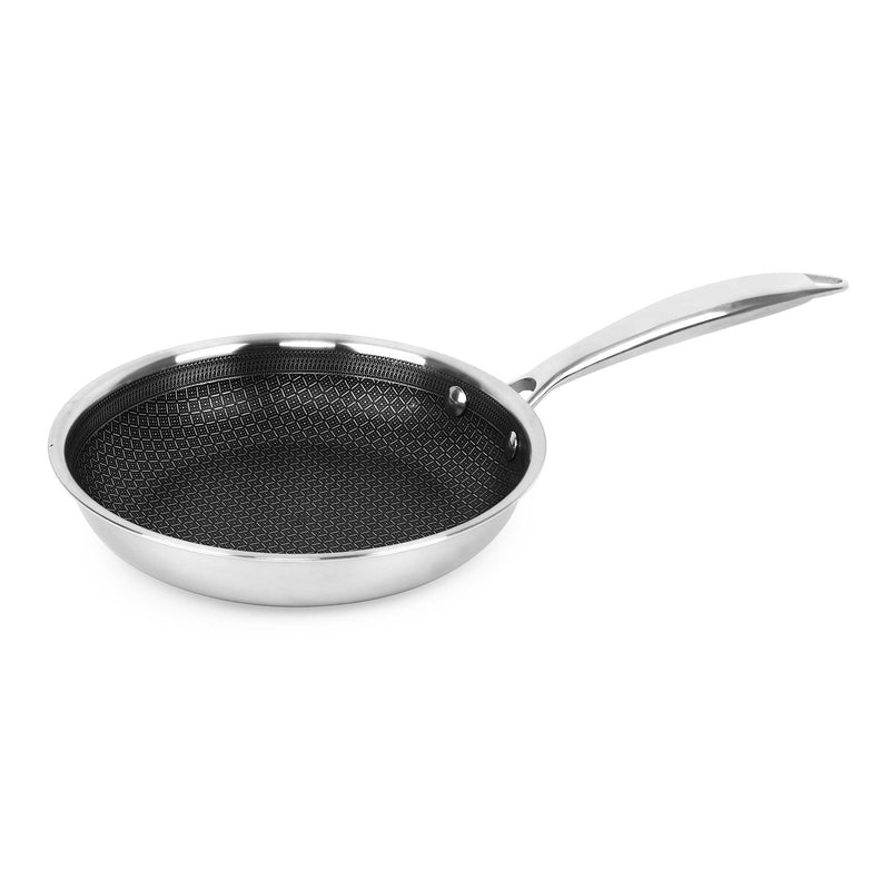 Brentwood B-FH20 8-inch 3-Ply Hybrid Non-Stick Stainless Steel Induction Ready Frying Pan