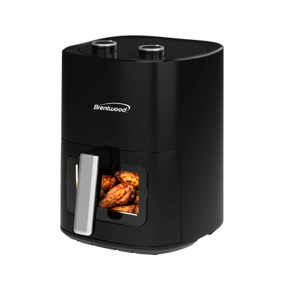 Coming Soon - Brentwood AF-454BK 1500W 4.5-Quart Air Fryer with Easy View Window, 60 Minute Timer & Temp. Control, Black