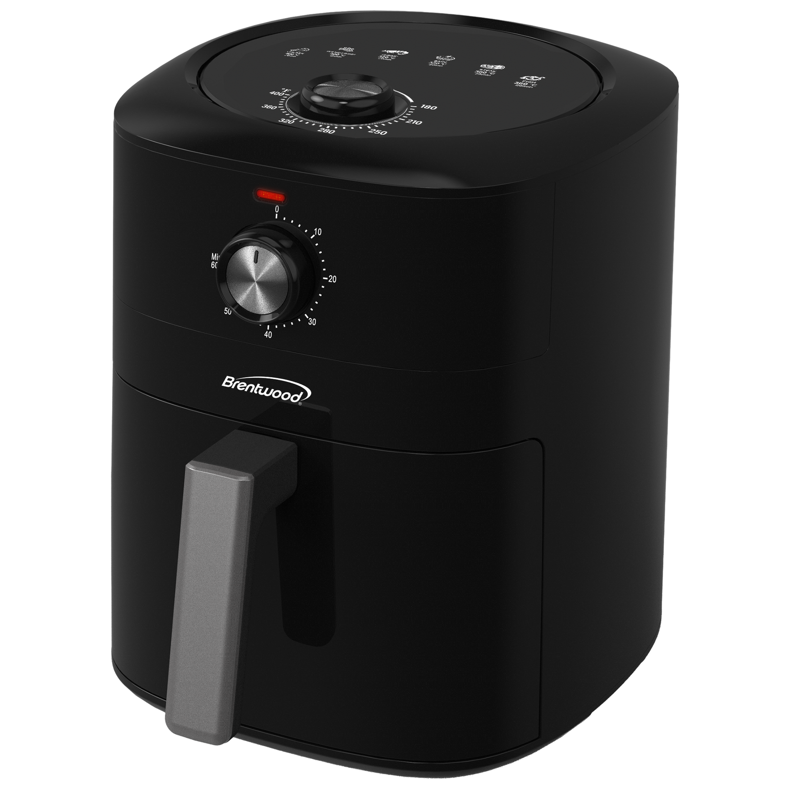 Brentwood AF-455BK 1500W 4.5-Quart Air Fryer with 60 Minute Timer & Temp. Control, Black