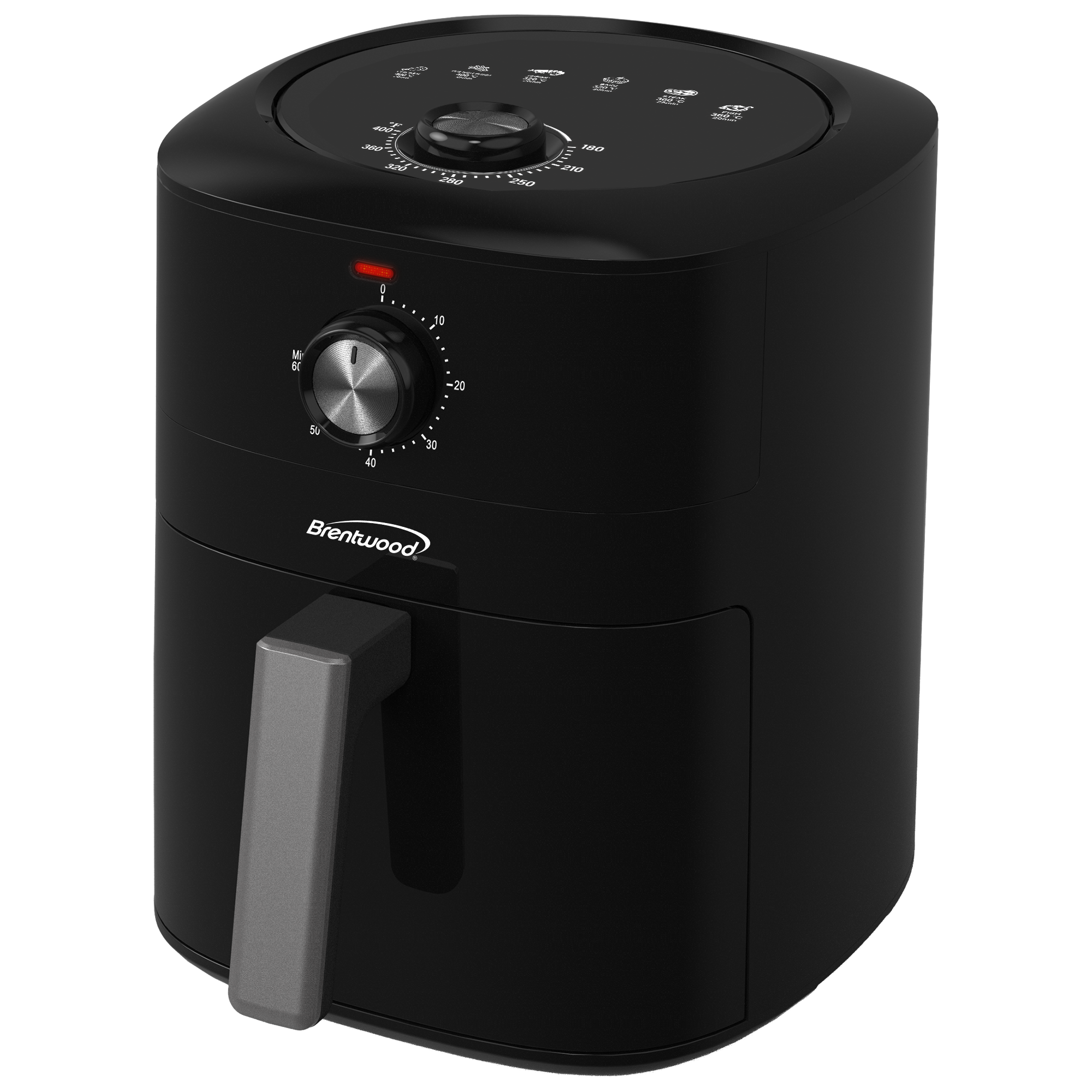 Brentwood AF-455BK 1500W 4.5-Quart Air Fryer with 60 Minute Timer & Temp. Control, Black