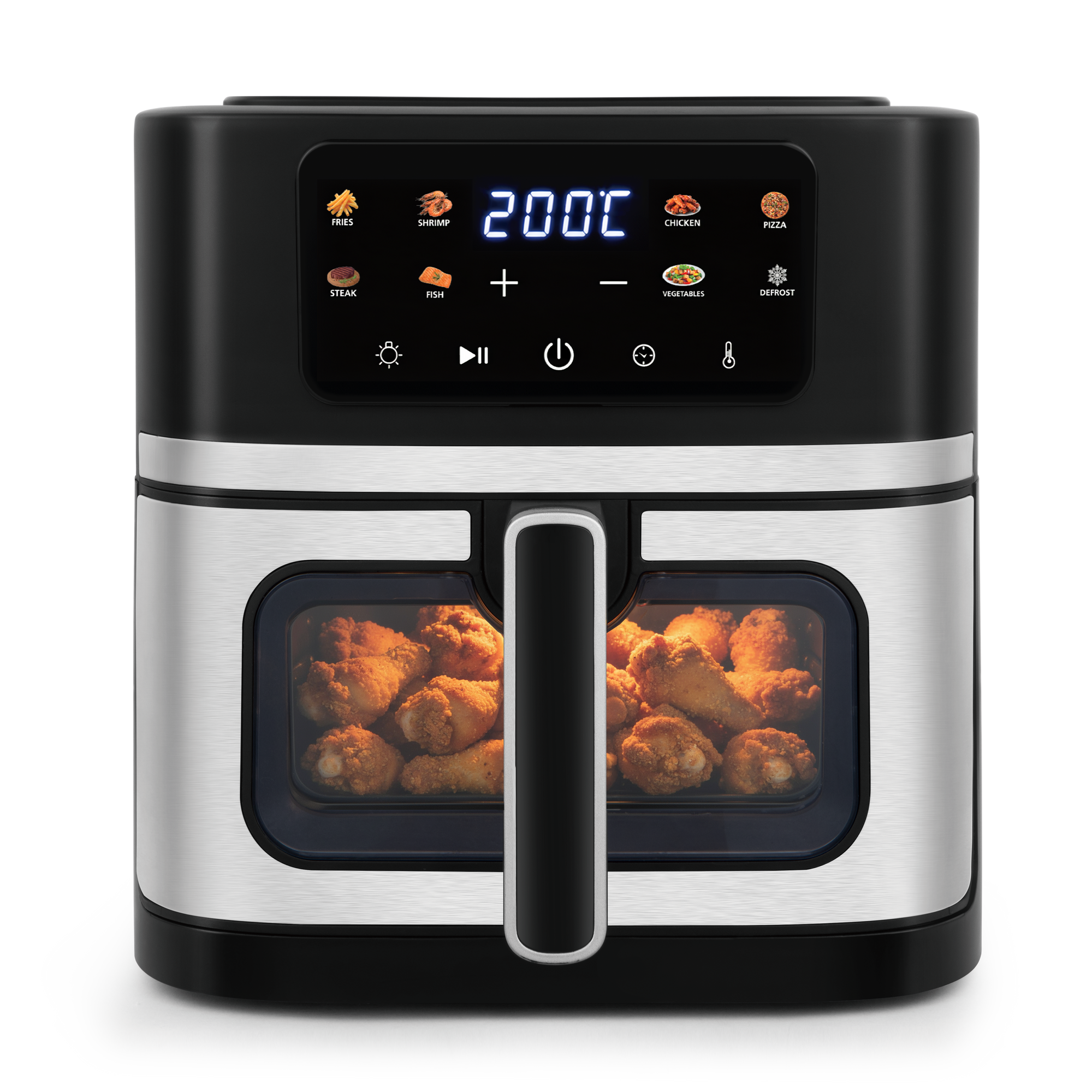Coming Soon - Brentwood AF-800DBK XL 8-Quart Digital Air Fryer with Clear View Window, Touch Display, 8 Presets, 60 Minute Timer & Temp. Control