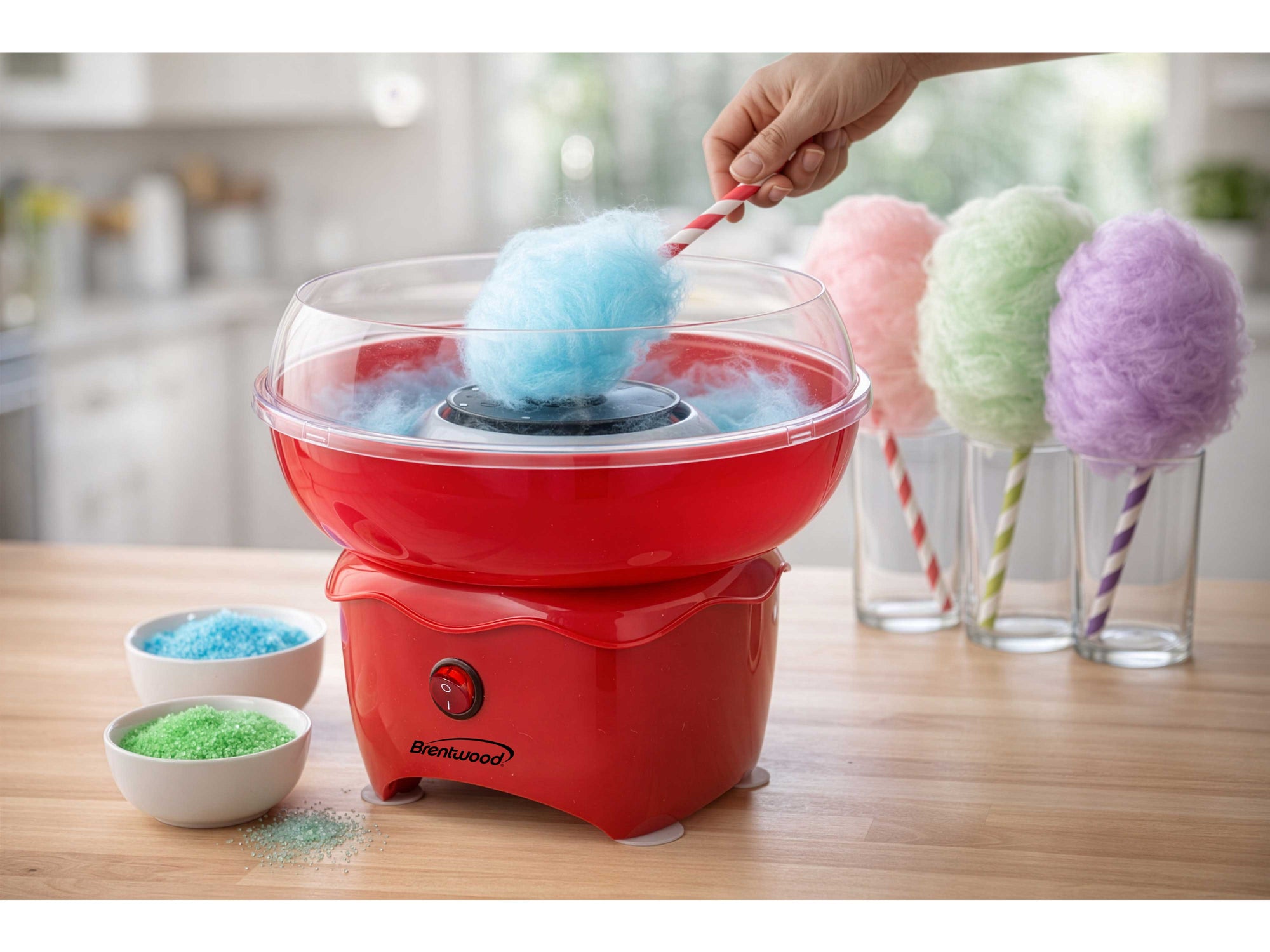 Coming Soon - Brentwood CC-4020R Classic Cotton Candy Machine with Sugar Scoop, Red