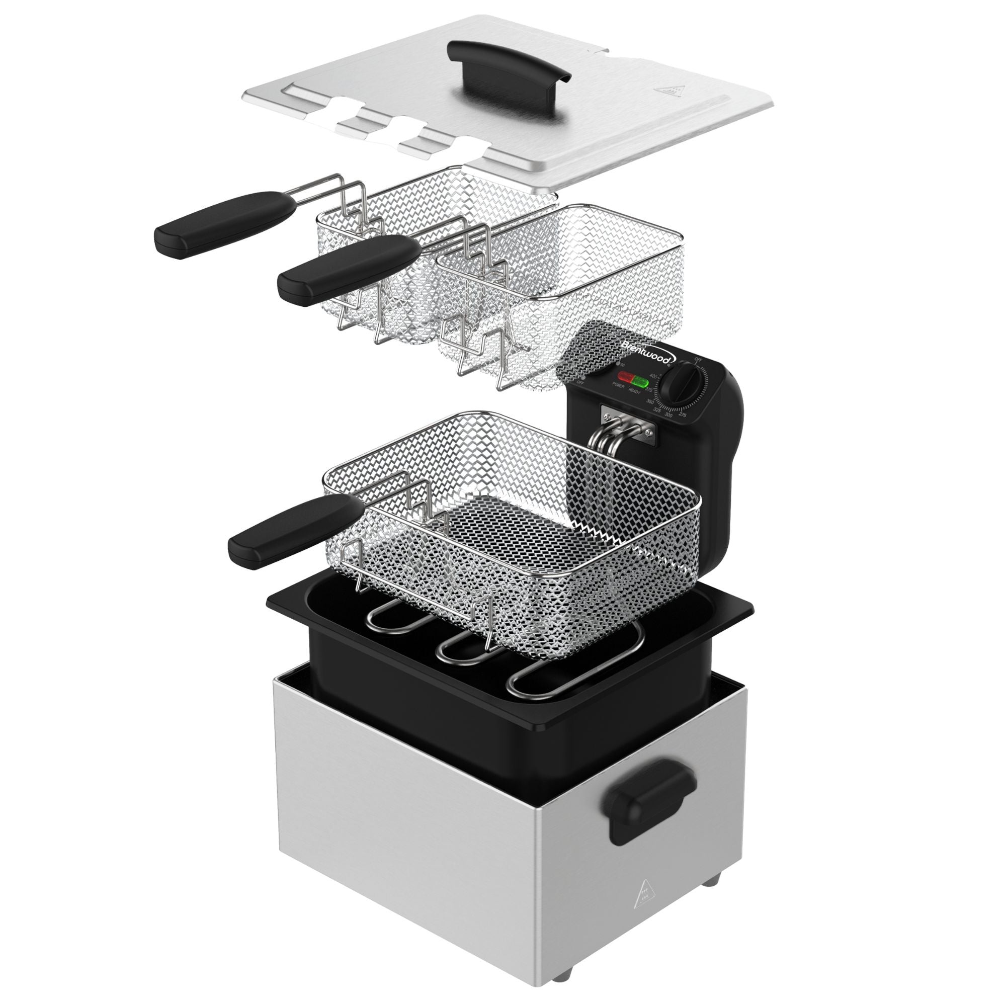 Coming Soon - Brentwood DF-550S 21-Cup Electric Stainless Steel Deep Fryer with 2 Small and 1 Large Removable Fry Baskets