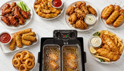 Coming Soon - Brentwood DF-550S 21-Cup Electric Stainless Steel Deep Fryer with 2 Small and 1 Large Removable Fry Baskets