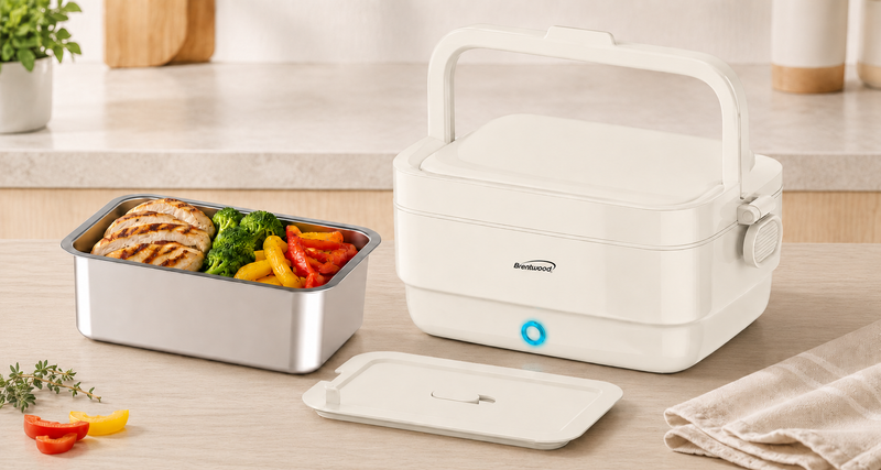 Coming Soon - Brentwood ELB-900CRM 80W Electric Lunch Box Food Warmer, Portable, Leakproof, 4-Cups, Cream