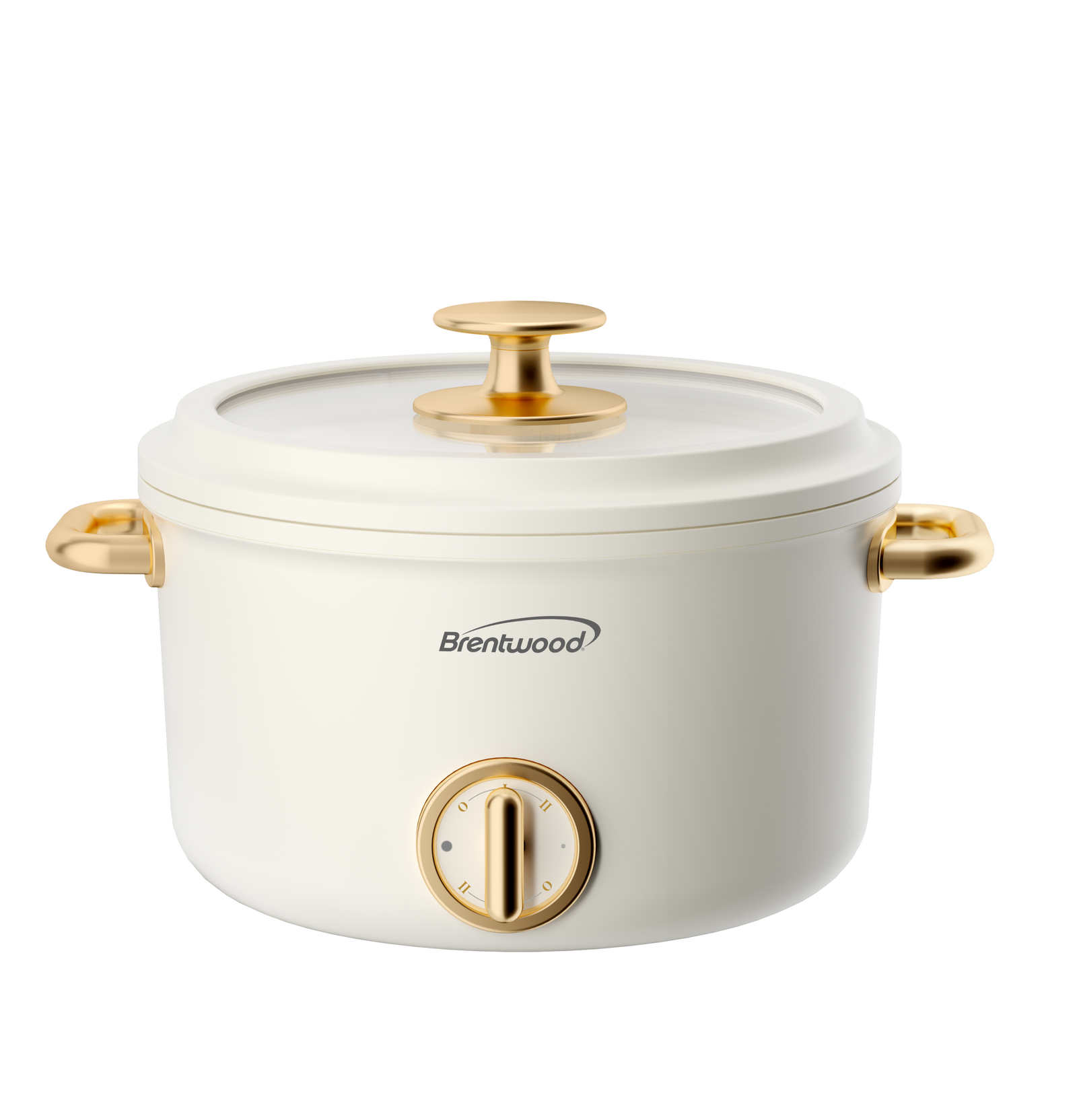 Brentwood HP-3250CRM 2.5-Liter Multi-Function Electric Hot Pot Cooker and Food Steamer with Ceramic Non-Stick Ceramic Coating, Cream