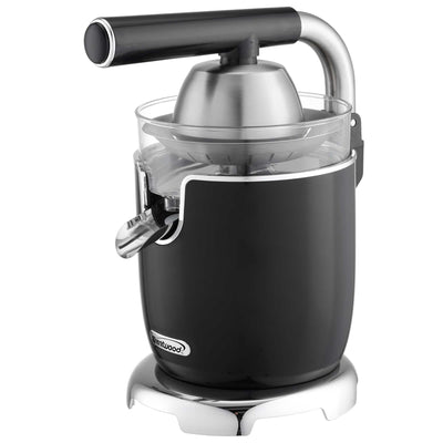 Brentwood J-28BK Powerful 200W Electric Citrus Juicer Orange, Lemon, Lime, and Grapefruit Squeezer, Stainless Steel Lever, 2 Cones, Dishwasher Safe Parts, Black