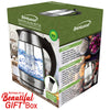 Brentwood KT-1960BK 1.8L Cordless Glass Electric Kettle with Tea Infuser, Black