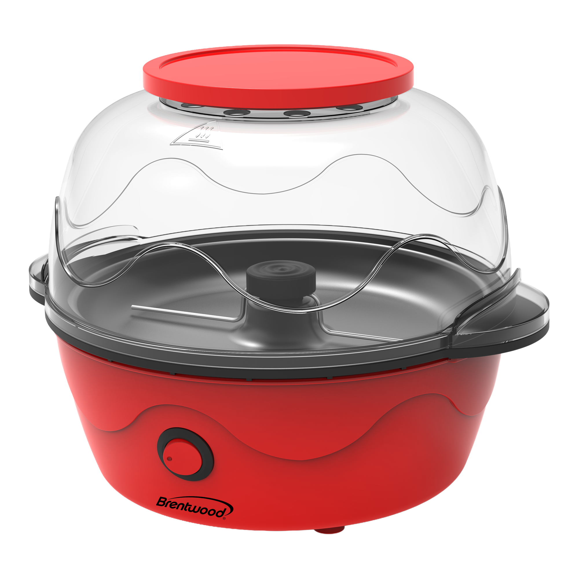 Coming Soon - Brentwood PC-489R 12-Cup Healthy Hot Air Popcorn Maker with 2-in-1 Measuring Cup and Butter Melting Tray, Red