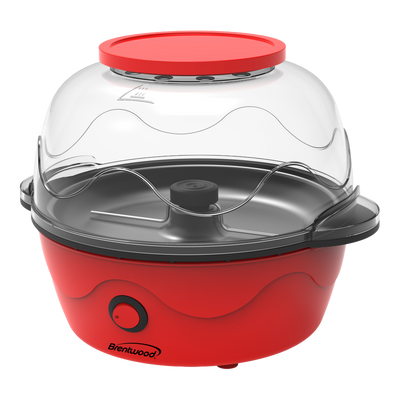 Coming Soon - Brentwood PC-489R 12-Cup Healthy Hot Air Popcorn Maker with 2-in-1 Measuring Cup and Butter Melting Tray, Red