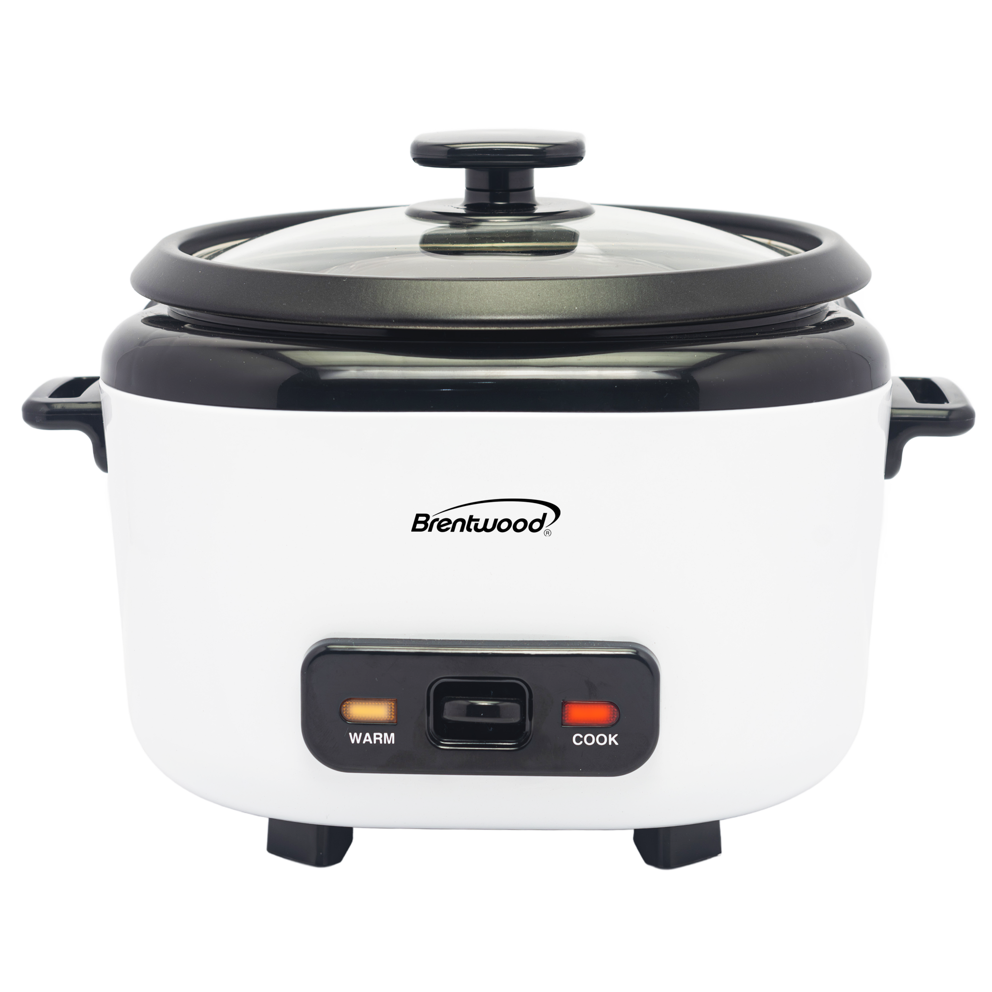 Brentwood RC-5016W 16-Cup Cooked/8-Cup Uncooked Rice Cooker with Steam Tray, Measuring Cup, and Spatula, White