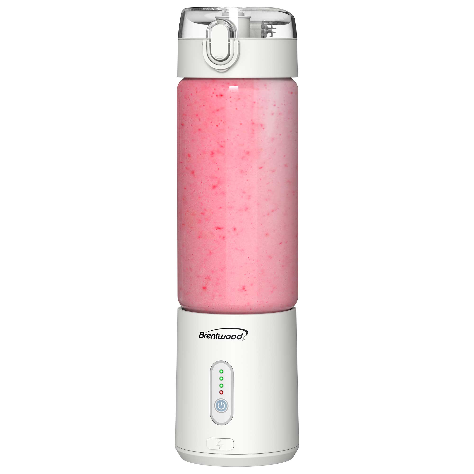 Brentwood RJB-100W 17oz Portable Battery Operated USB Glass Blender, White