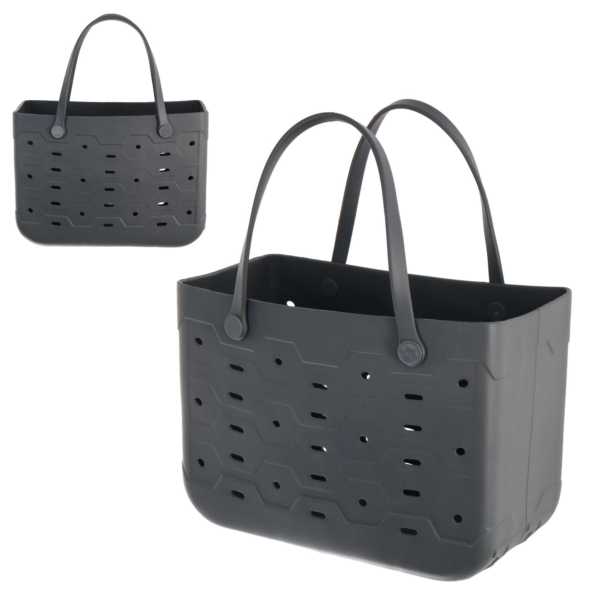 Brentwood TB-1813MC Universal Large Rubber Tote Bag, Durable, Washable, Water, Sand, and Tip-proof – Travel, Beach, Pool, Boat, Work, Sports, Groceries, and More