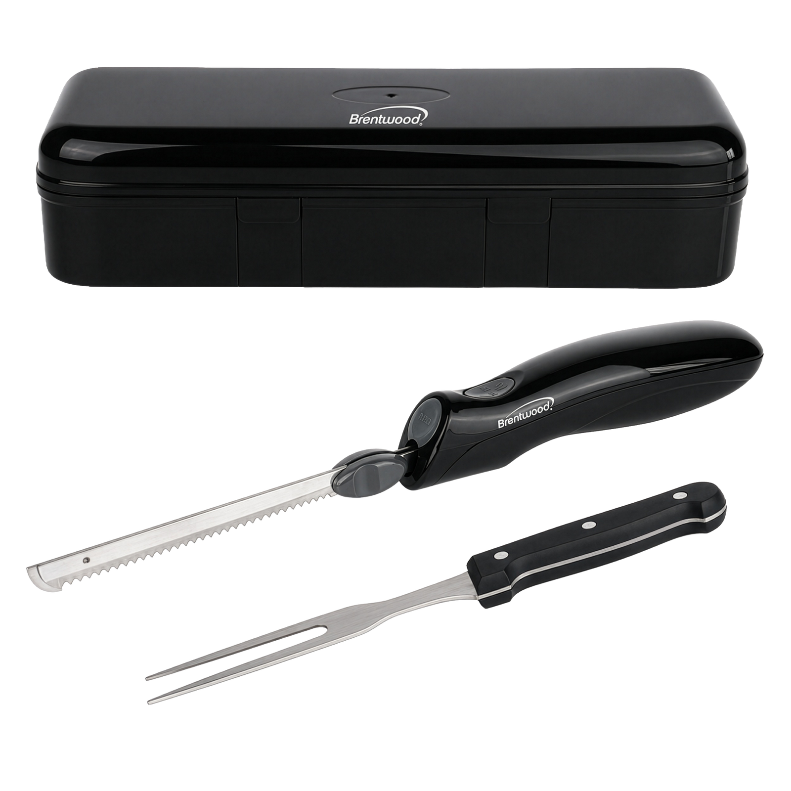 Coming Soon - Brentwood TS-1012BK Comfort Grip Electric Knife Set, Black