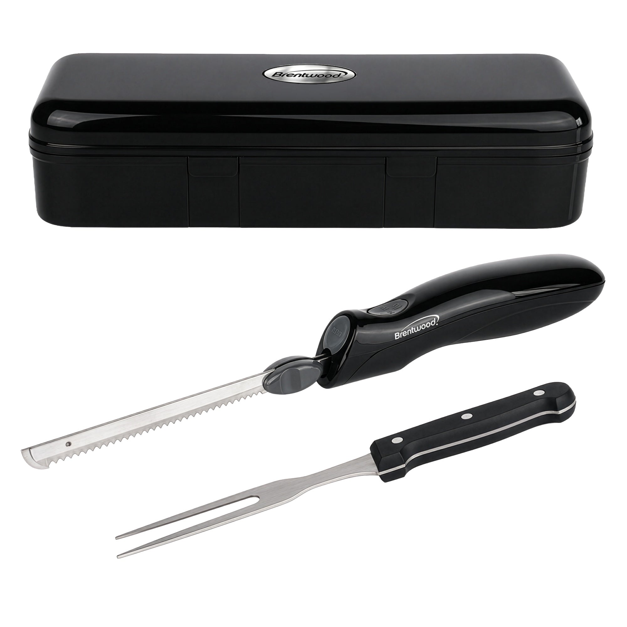 Coming Soon - Brentwood TS-1012BK Comfort Grip Electric Knife Set, Black