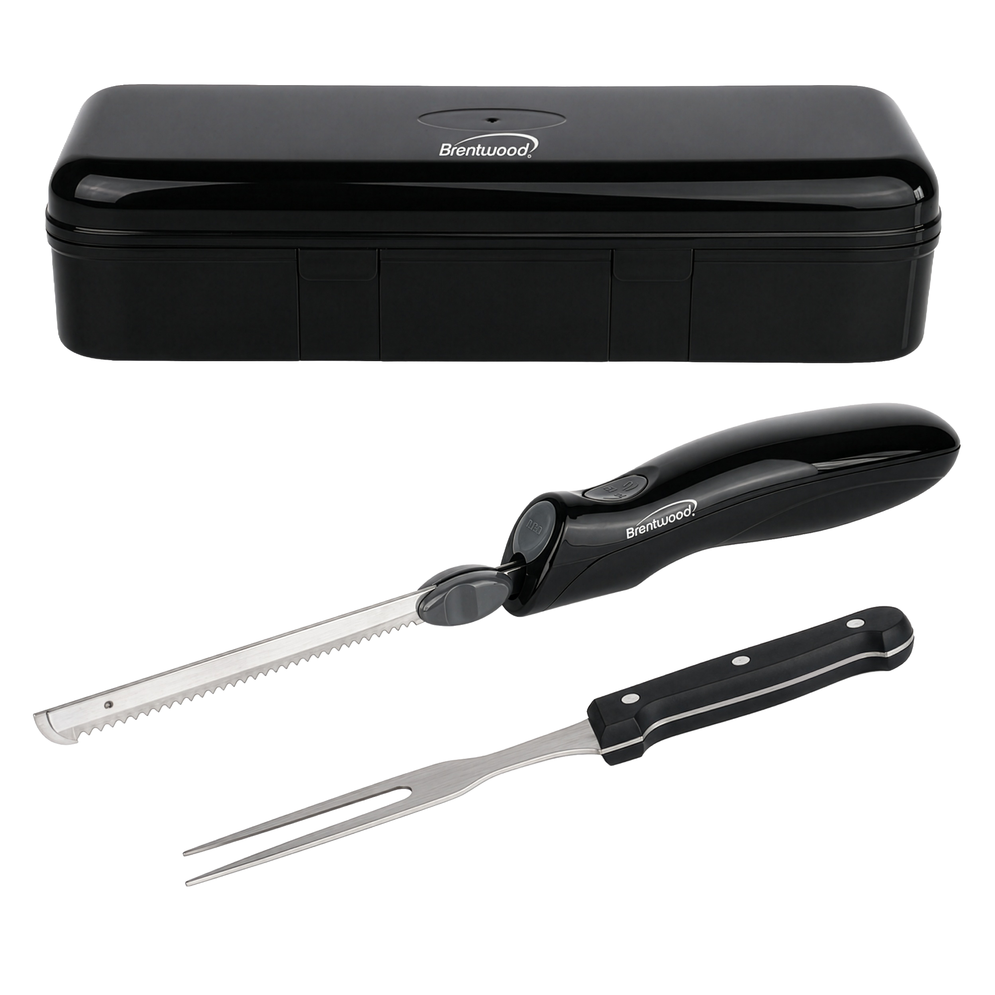 Coming Soon - Brentwood TS-1012BK Comfort Grip Electric Knife Set, Black