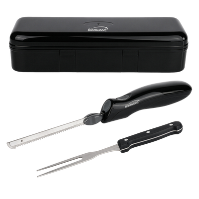 Coming Soon - Brentwood TS-1012BK Comfort Grip Electric Knife Set, Black