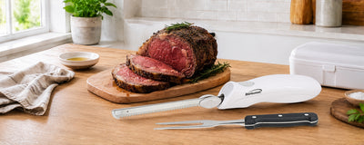 Coming Soon - Brentwood TS-1012W Comfort Grip Electric Knife Set, White