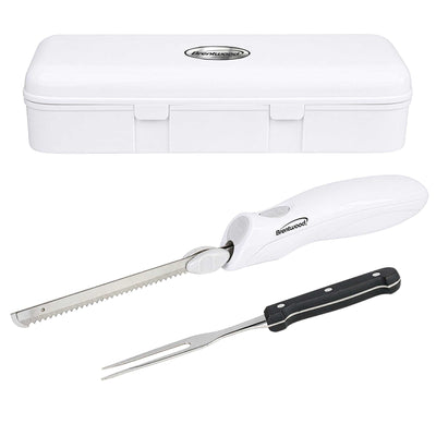 Coming Soon - Brentwood TS-1012W Comfort Grip Electric Knife Set, White