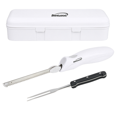 Coming Soon - Brentwood TS-1012W Comfort Grip Electric Knife Set, White