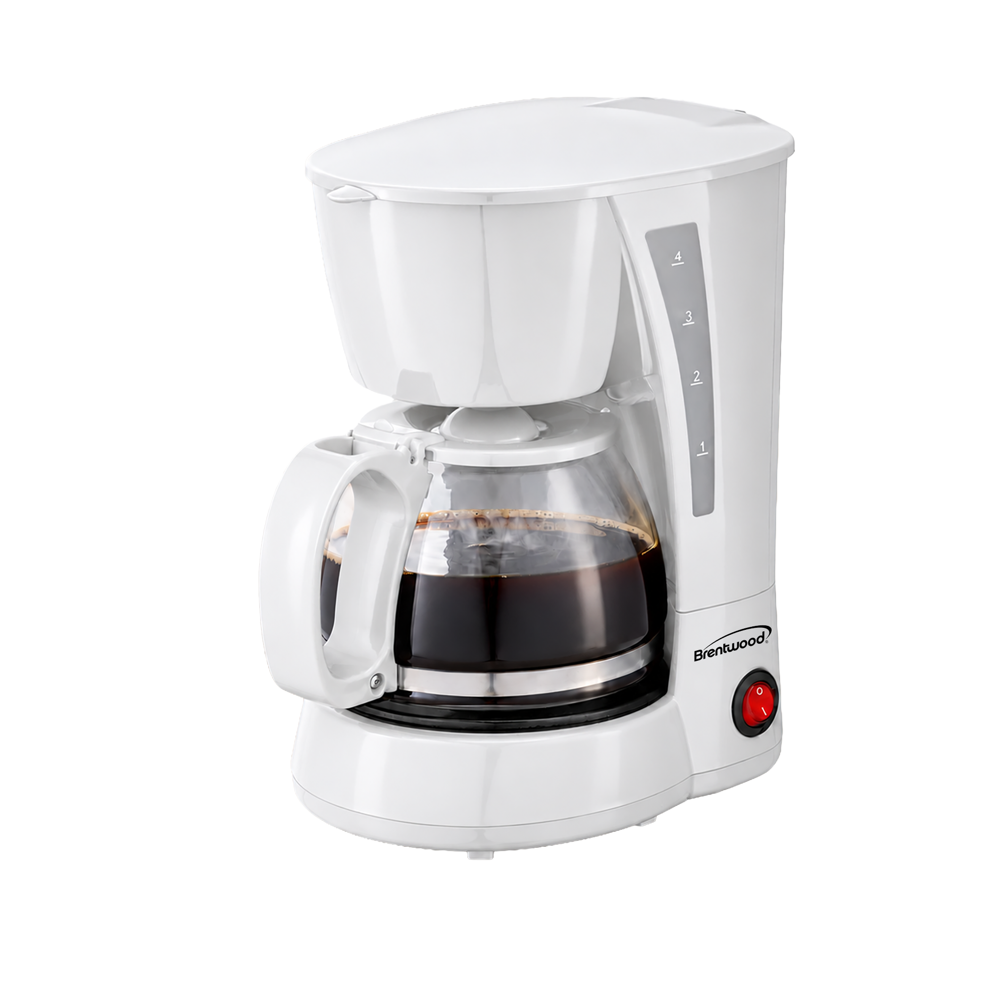 Brentwood TS-212W 4 Cup Coffee Maker, White