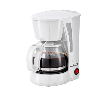 Brentwood TS-212W 4 Cup Coffee Maker, White