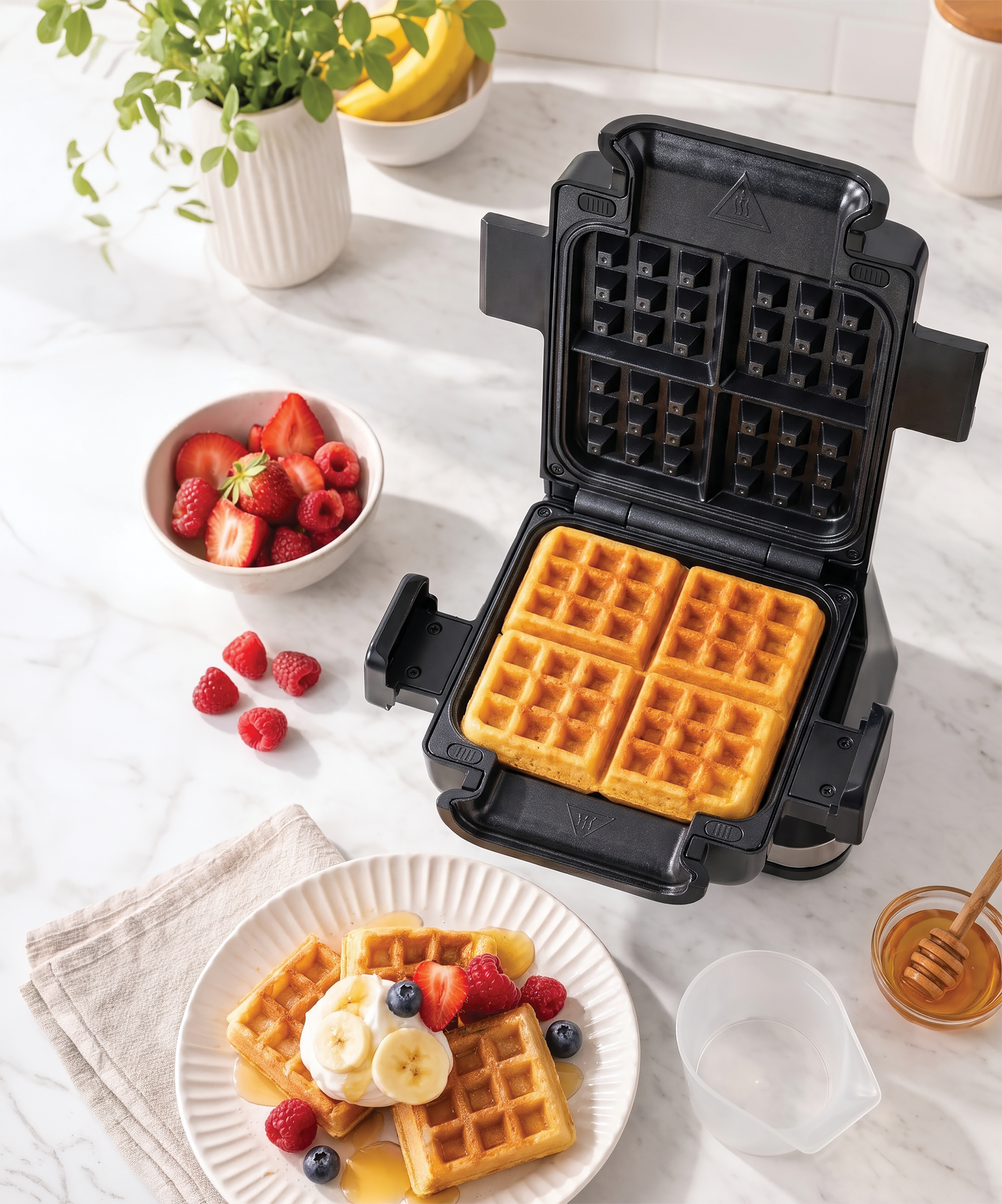 Coming Soon - Brentwood Select TS-234S 5-Inch Non-Stick Vertical Belgian Waffle Maker, Stainless Steel