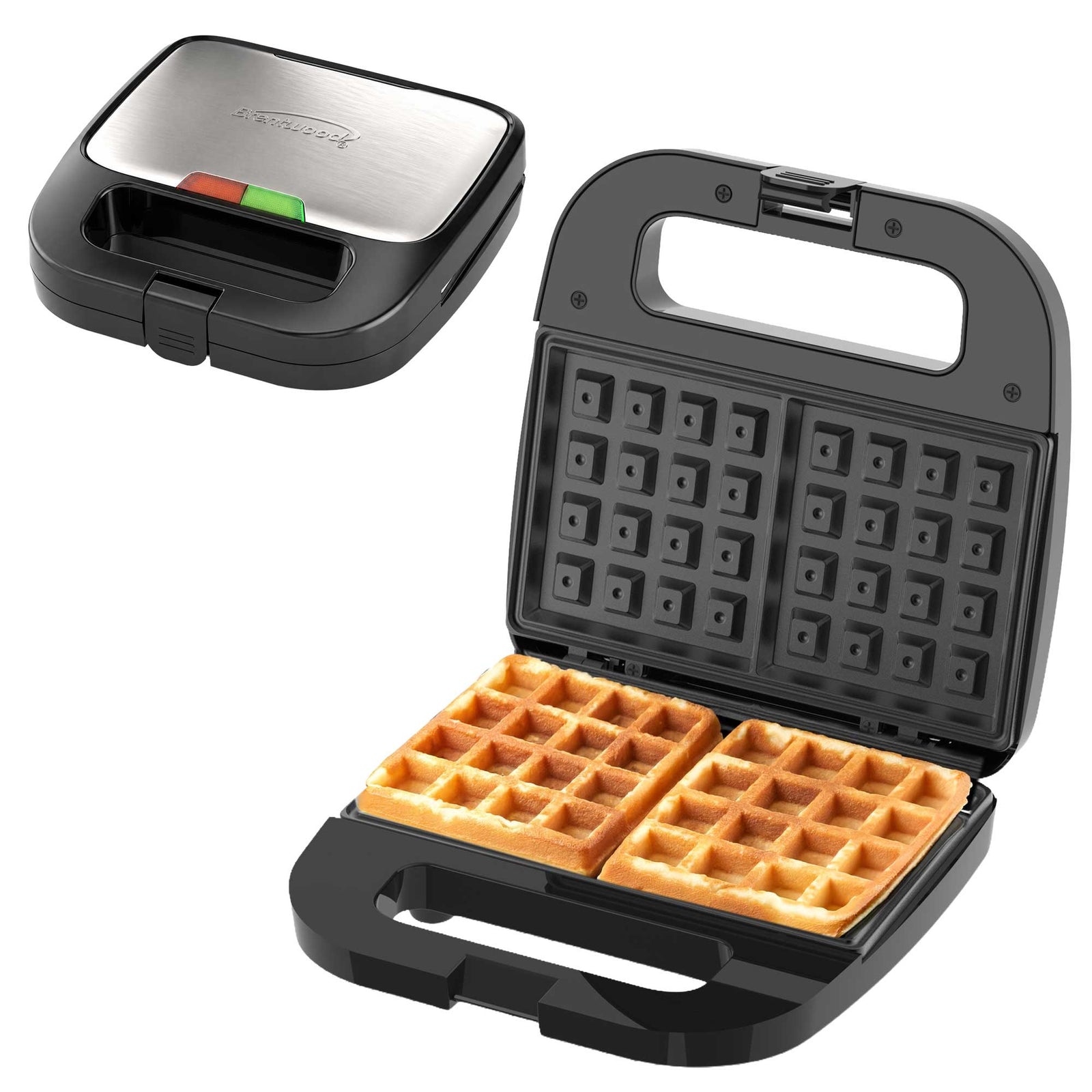 Coming Soon - Brentwood TS-244BK Electric Non-Stick 2-Slice Belgian Waffle Maker, Black