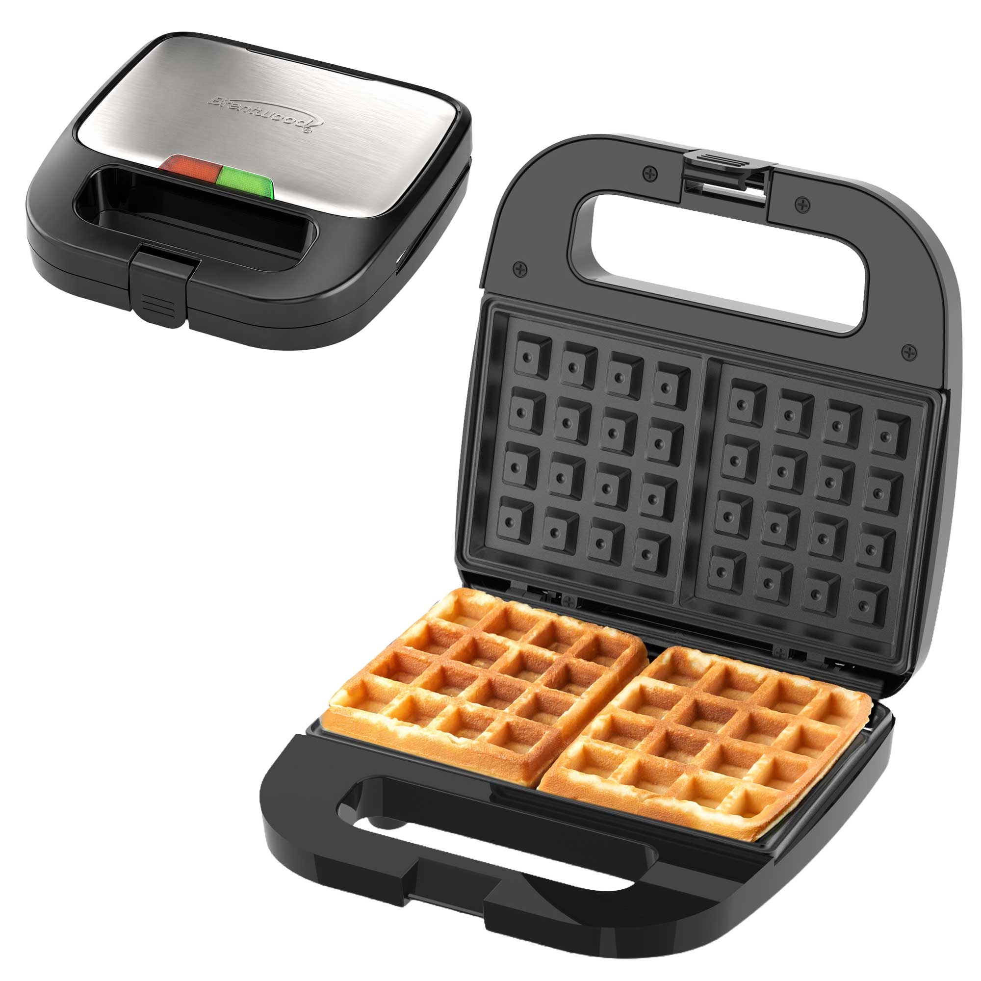 Coming Soon - Brentwood TS-244BK Electric Non-Stick 2-Slice Belgian Waffle Maker, Black